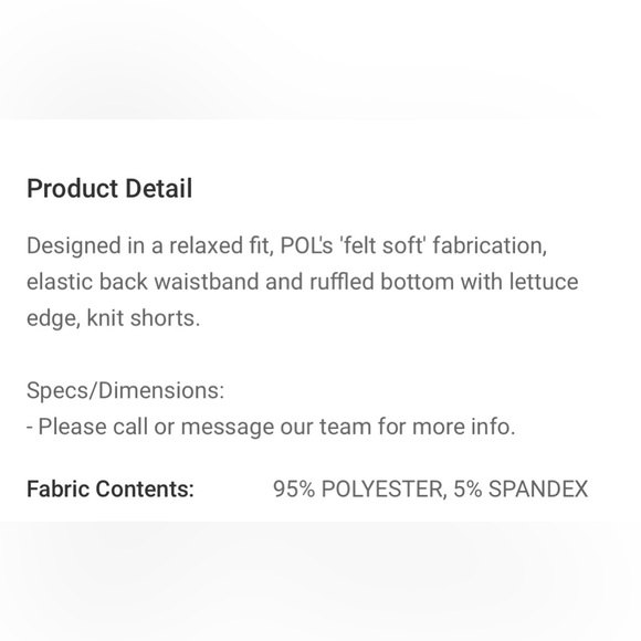 POL Dusty Rose (Mauve) Ruffle Edge Elastic Waistband Casual Boho Shorts, pockets - Picture 6 of 6